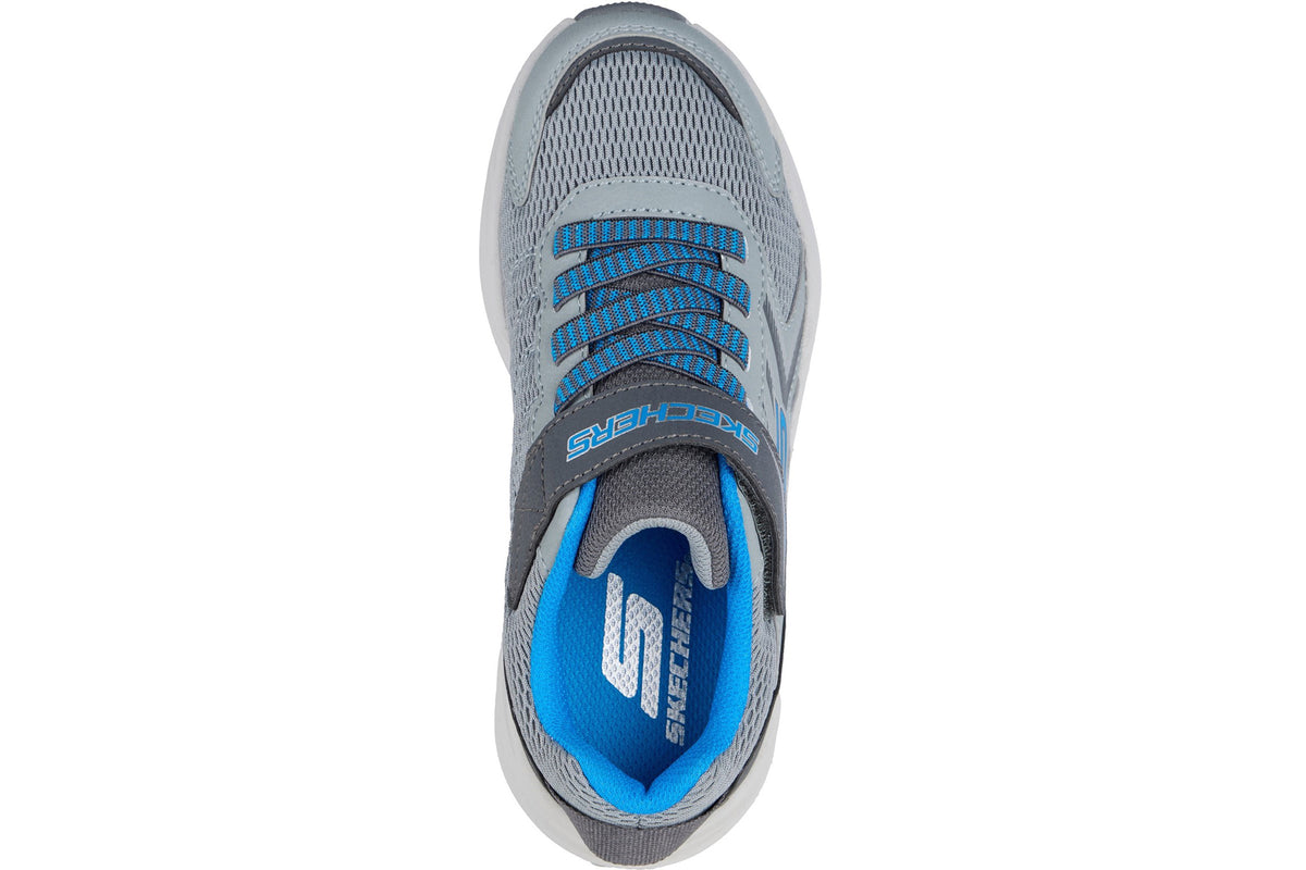 Skechers Micropsec Tread Grey & Charcoal/Blue & Silver Boys Sports