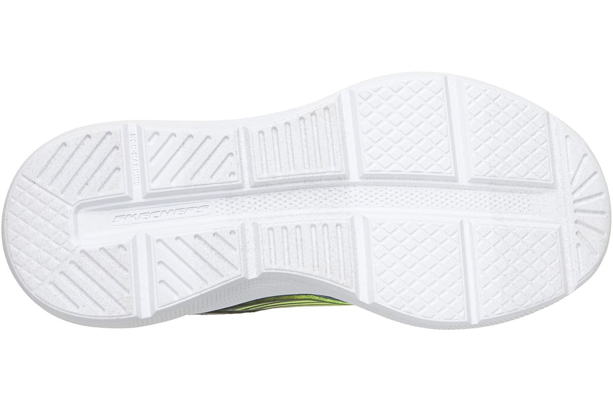 Skechers Microspec Velocity Grid Charcoal/Yellow & Silver Trim Boys Sports