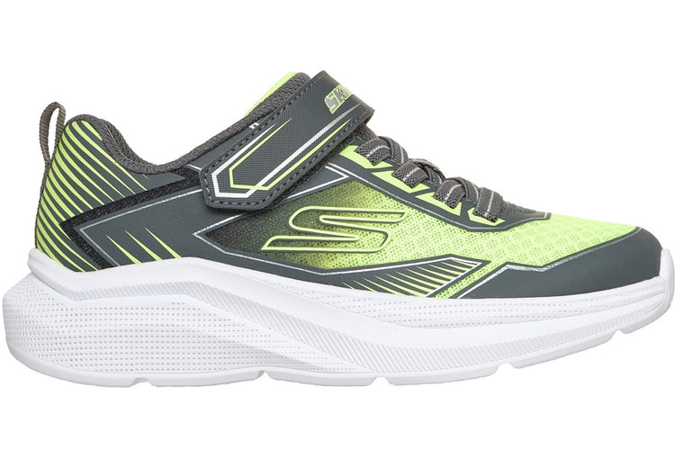 Skechers Microspec Velocity Grid Charcoal/Yellow & Silver Trim Boys Sports