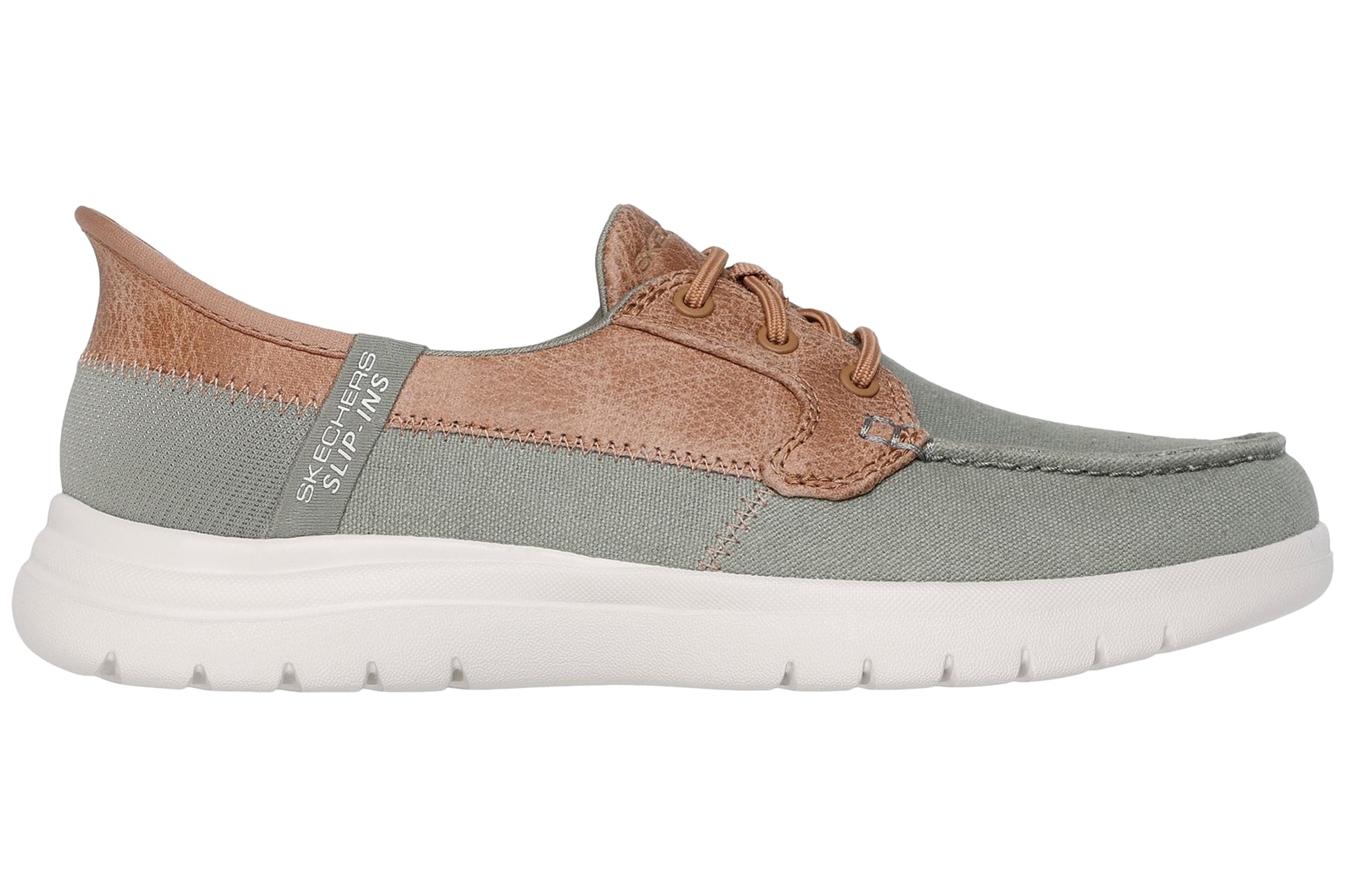skechers-on-the-go-flex-palmilla-olive-lace-ladies-shoes-right-flat