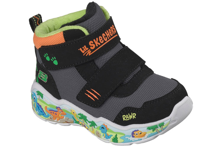 Skechers Play Scene Frosty Pals BLK Synthetic/Charcoal/Orange Boys Sports