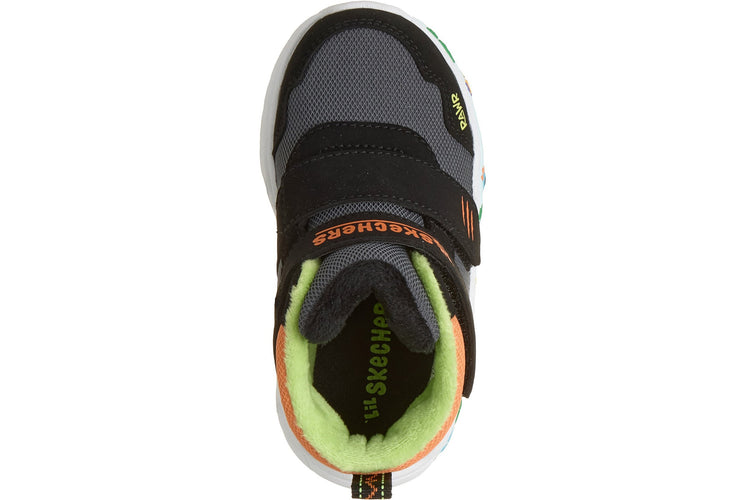 Skechers Play Scene Frosty Pals BLK Synthetic/Charcoal/Orange Boys Sports