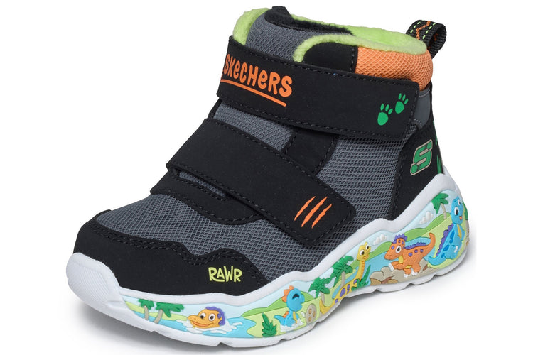 Skechers Play Scene Frosty Pals BLK Synthetic/Charcoal/Orange Boys Sports