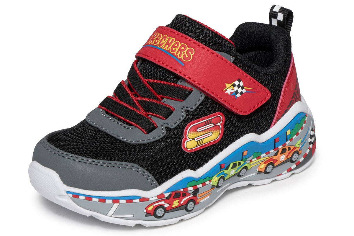 Skechers Play Scene Black/Red Boys Sports