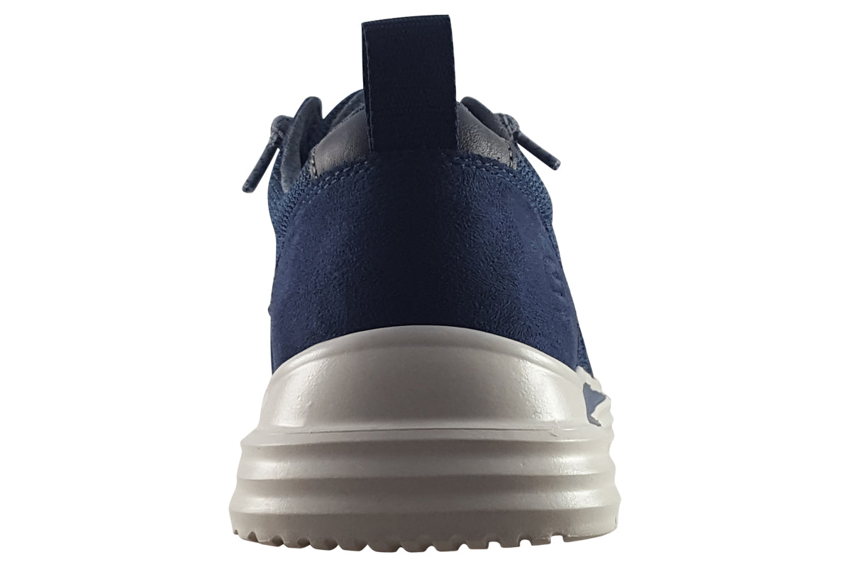 skechers proven gladwin navy shoes back