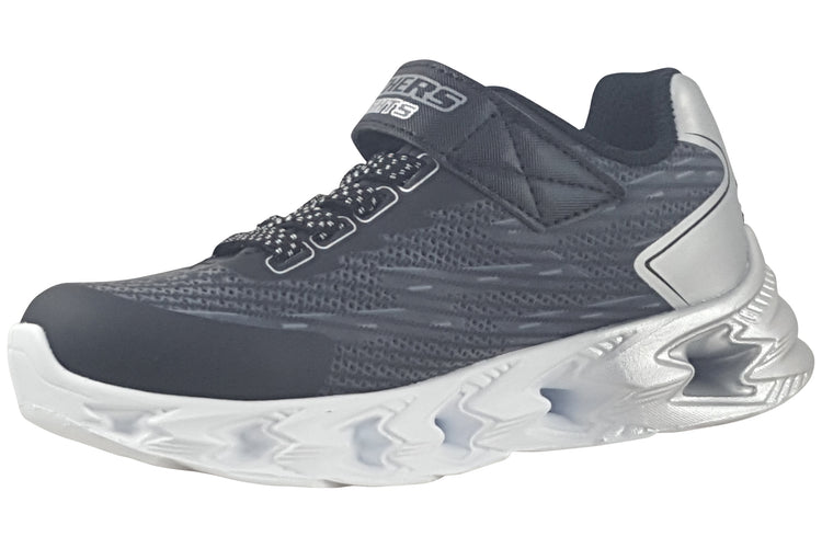 Skechers Quantroid 400604L Black/Silver Boys Sports
