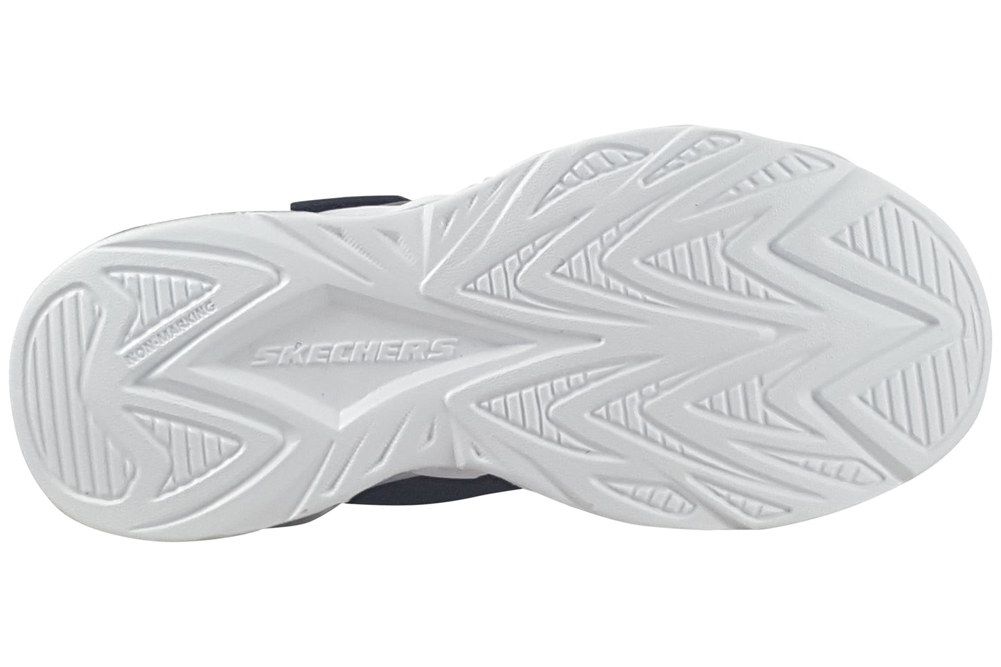 skechers quantroid 400604l boys trainers black silver sole