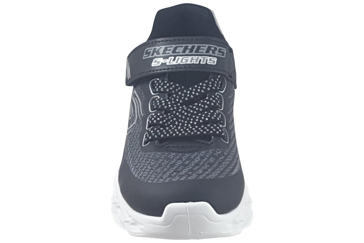 Skechers Quantroid 400604L Black/Silver Boys Sports