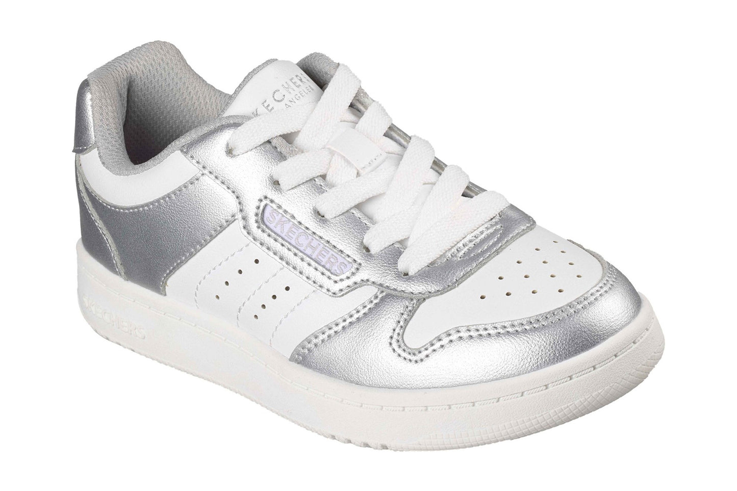 Skechers Quick Street Silver/White Girls Shoes