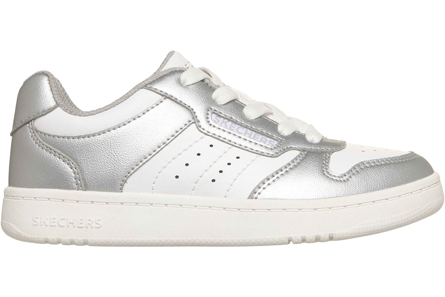 Skechers Quick Street Silver/White Girls Shoes