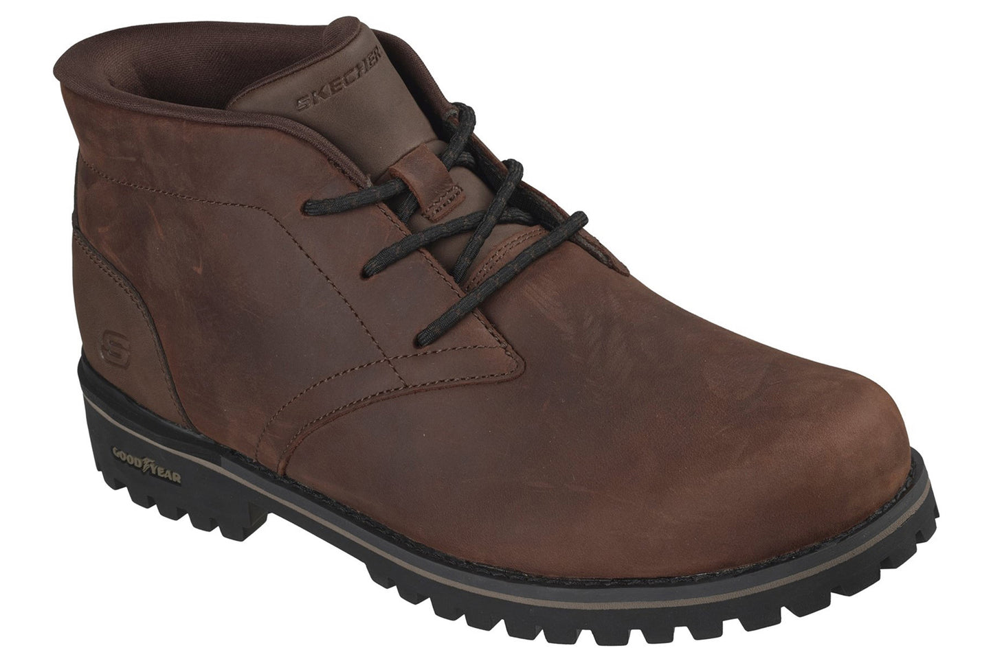 Skechers Quintero Damien Dark Brown Mens Boots
