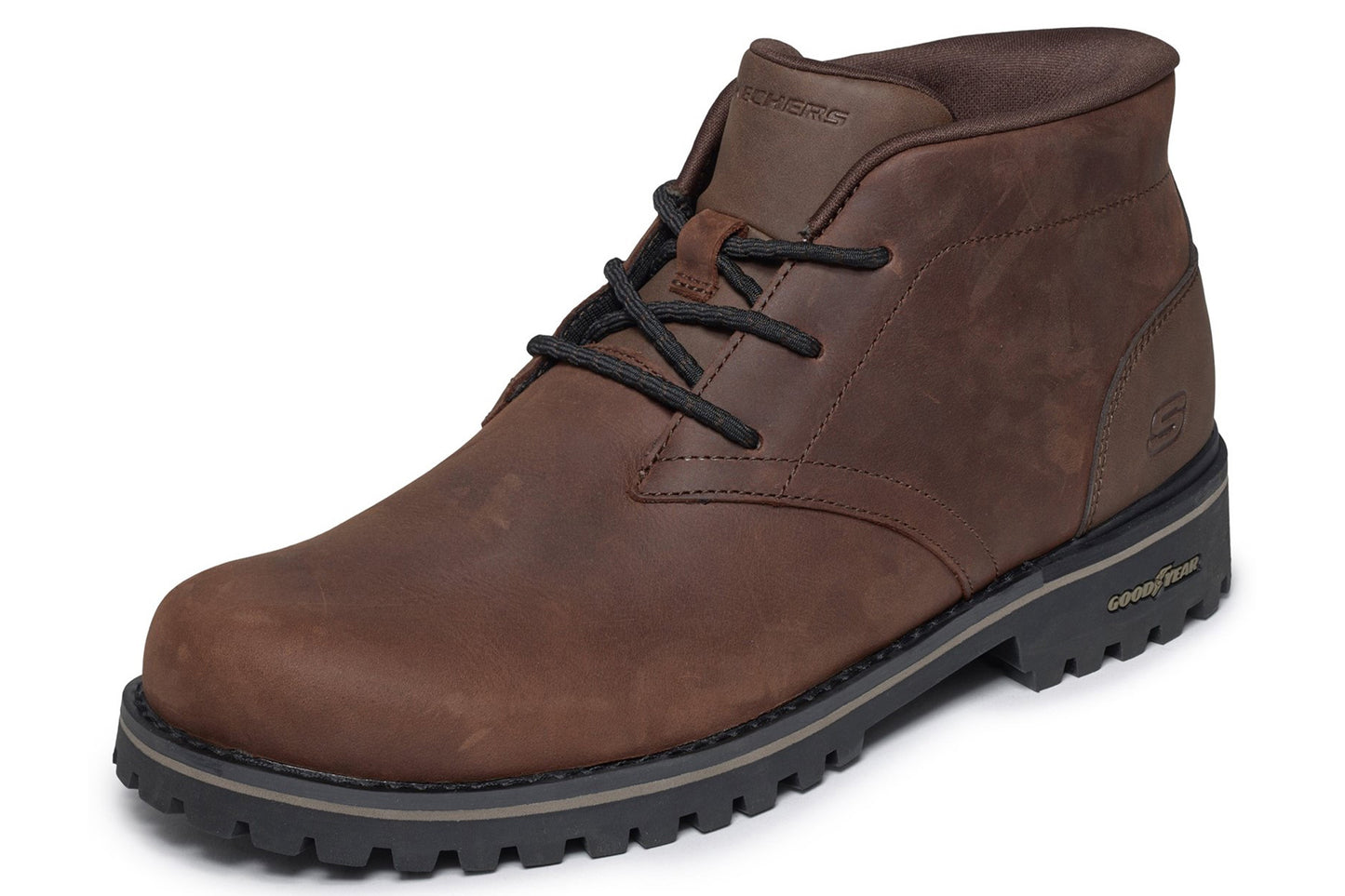 Skechers Quintero Damien Dark Brown Mens Boots