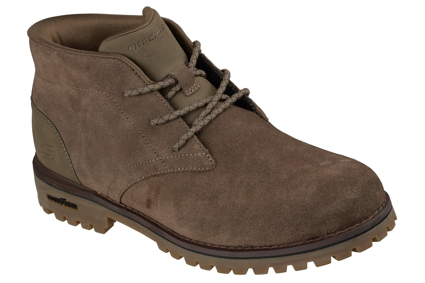 Skechers Quintero Damien Dark Taupe Mens Boots