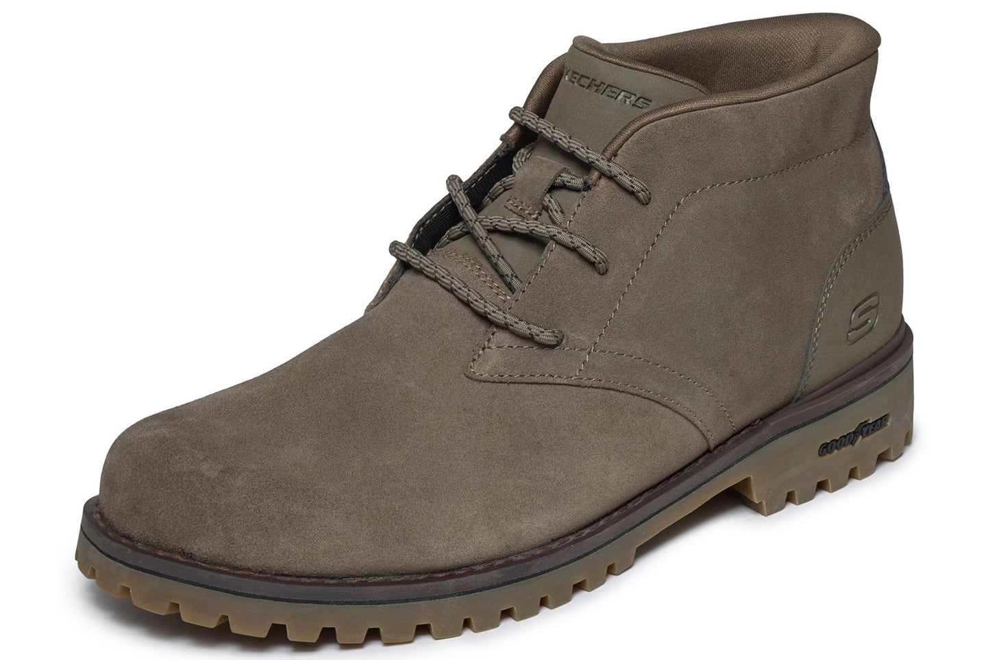 Skechers Quintero Damien Dark Taupe Mens Boots