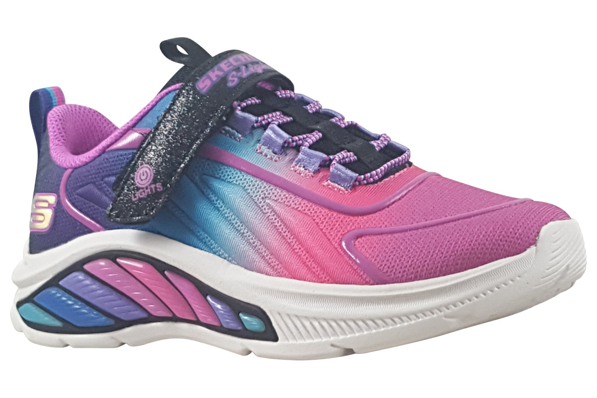 skechers rainbow cruisers black multi trainers right