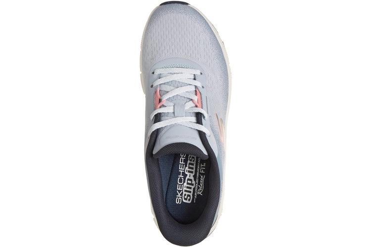 Skechers Relaxed Fit Soft Icon Light Blue Mesh/Multi Trim Womens Fashion Trainers