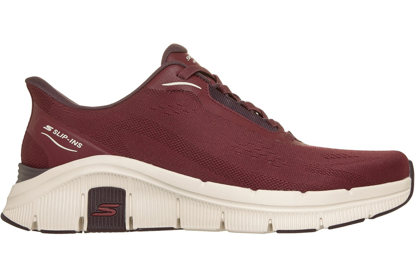 Skechers Slip-Ins Relaxed Fit Flex Zayder Burgundy Mens Trainers