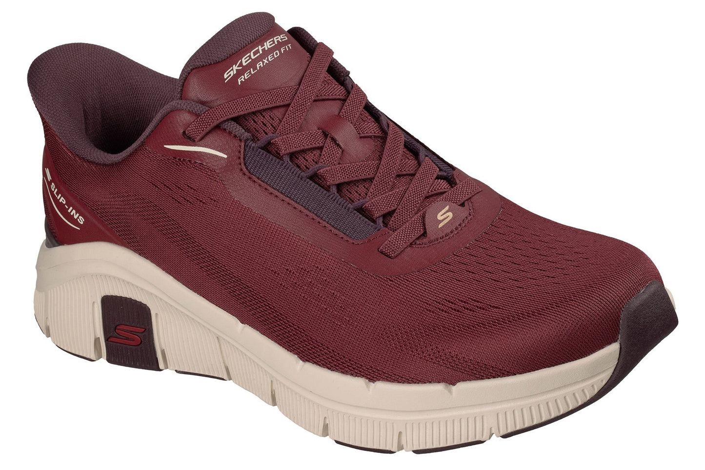 Skechers Slip-Ins Relaxed Fit Flex Zayder Burgundy Mens Trainers