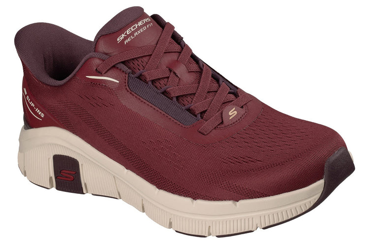 Skechers Slip-Ins Relaxed Fit Flex Zayder Burgundy Mens Trainers