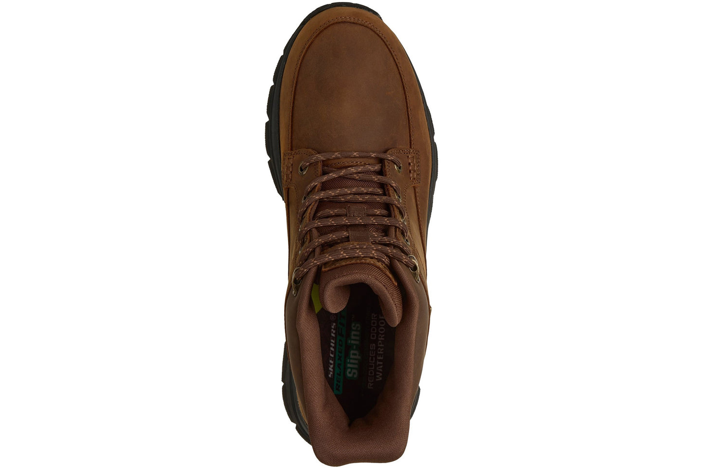 Skechers Respected 2.0 Orson Dark Brown Leather Mens Boots