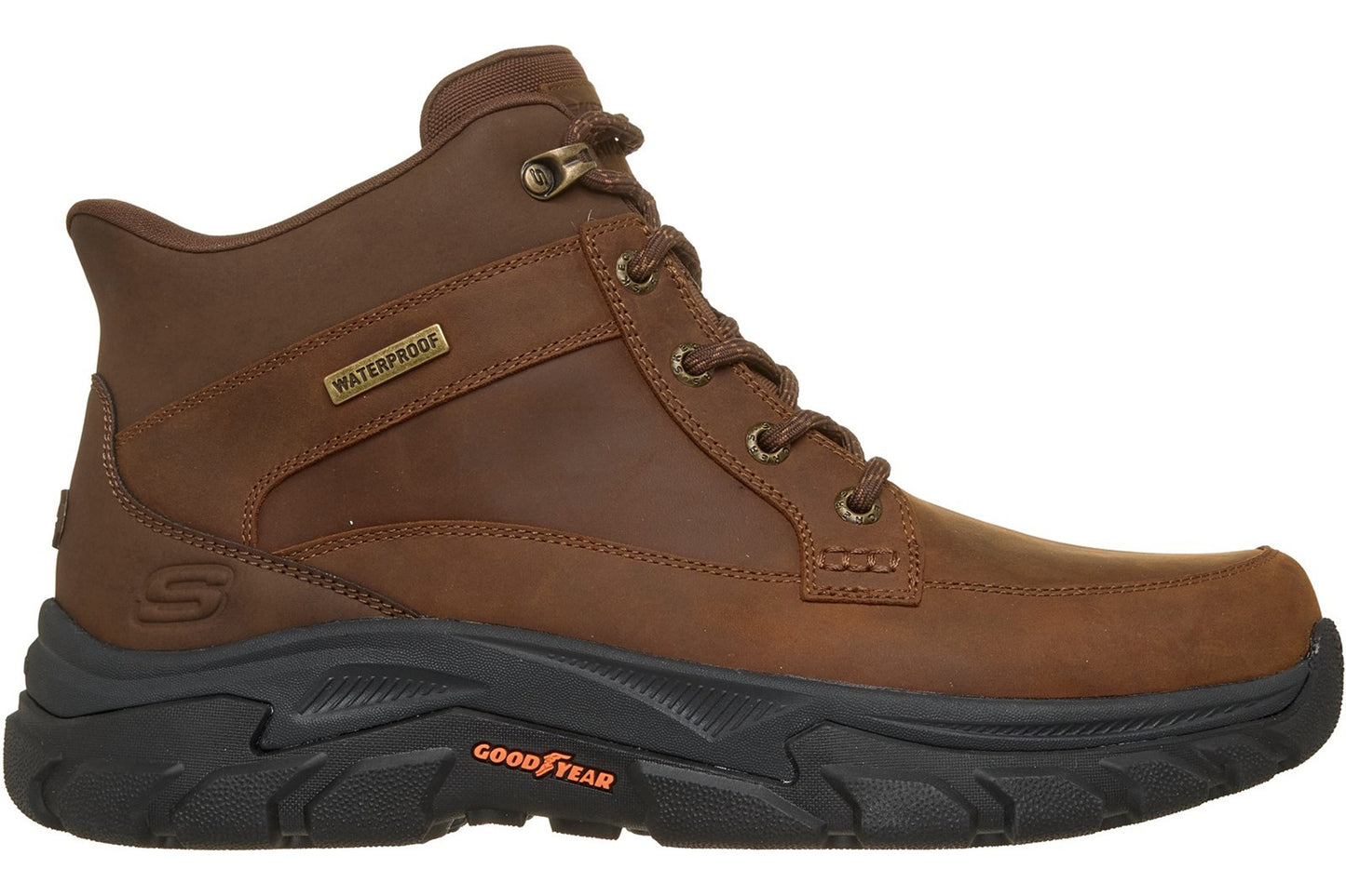 Skechers Respected 2.0 Orson Dark Brown Leather Mens Boots