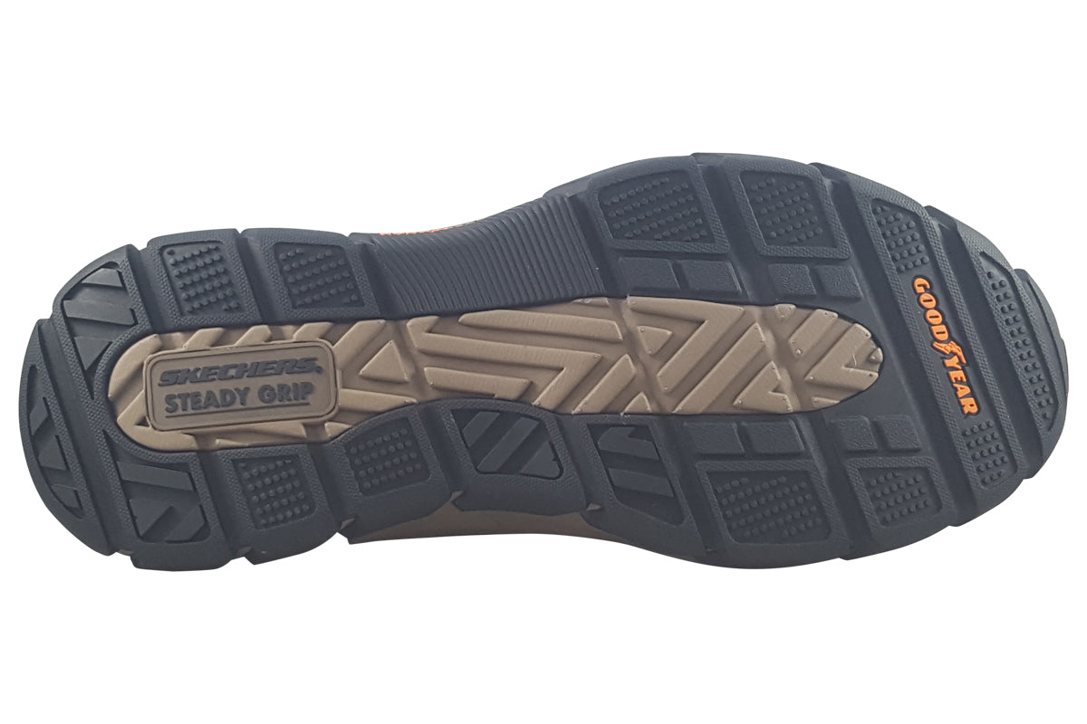 skechers respected brown shoes sole