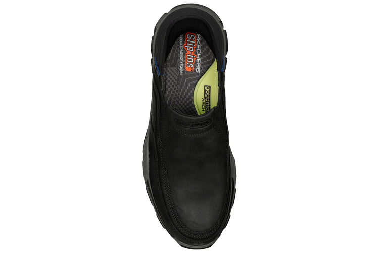 Skechers Respected Elgin Black Mens Trainers