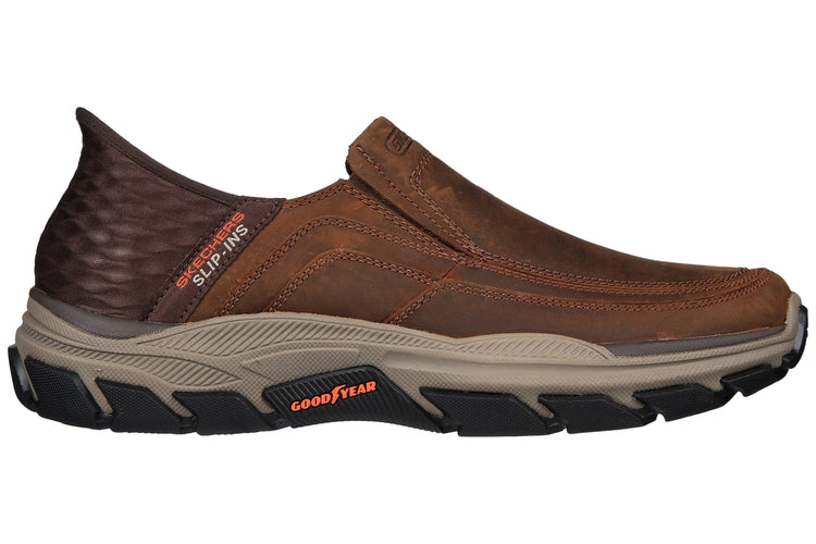 Skechers Respected Elgin Dark Brown Mens Trainers