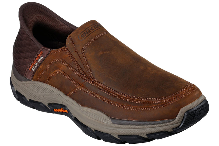 Skechers Respected Elgin Dark Brown Mens Trainers