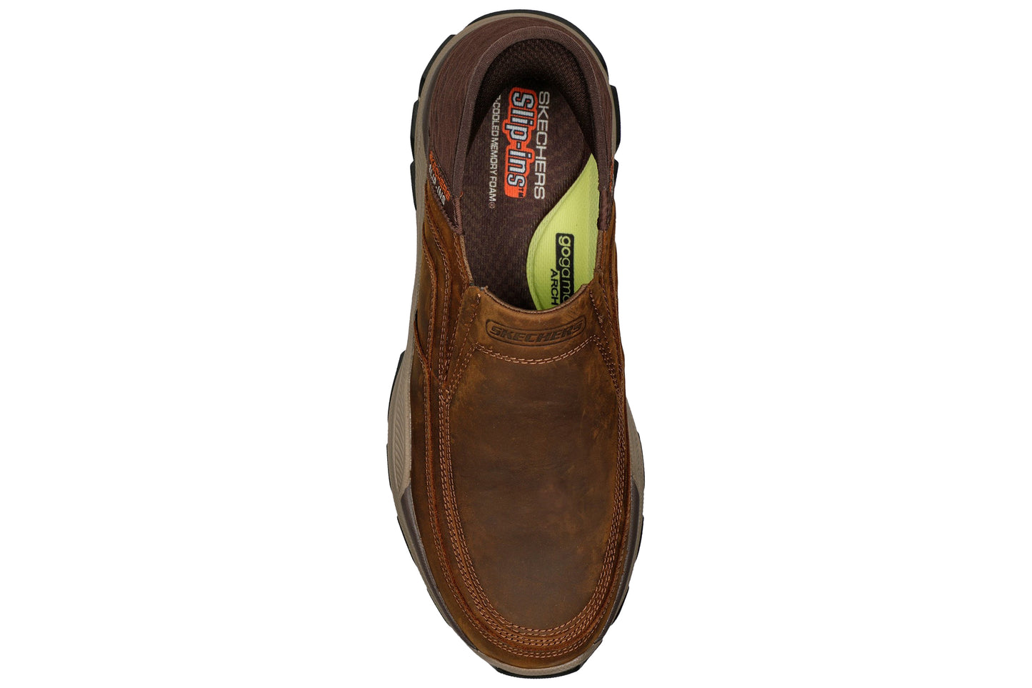 Skechers Respected Elgin Dark Brown Mens Trainers