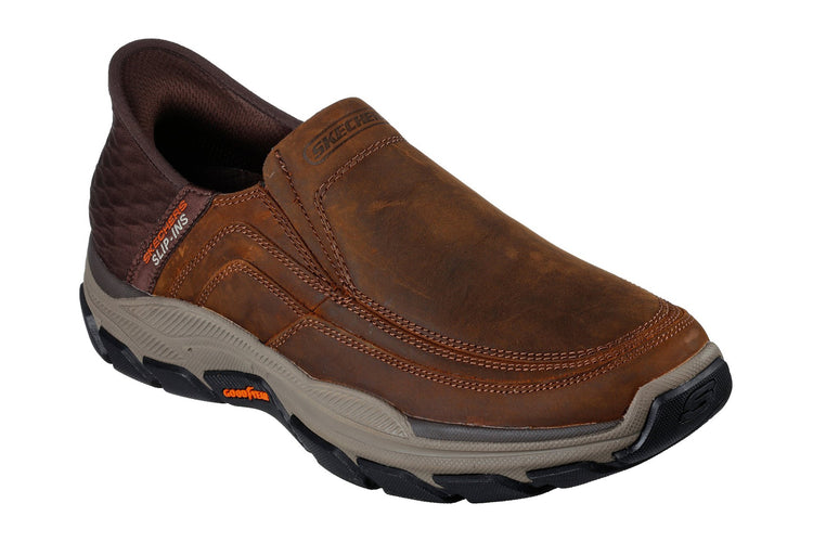 Skechers Respected Elgin Dark Brown Mens Shoes