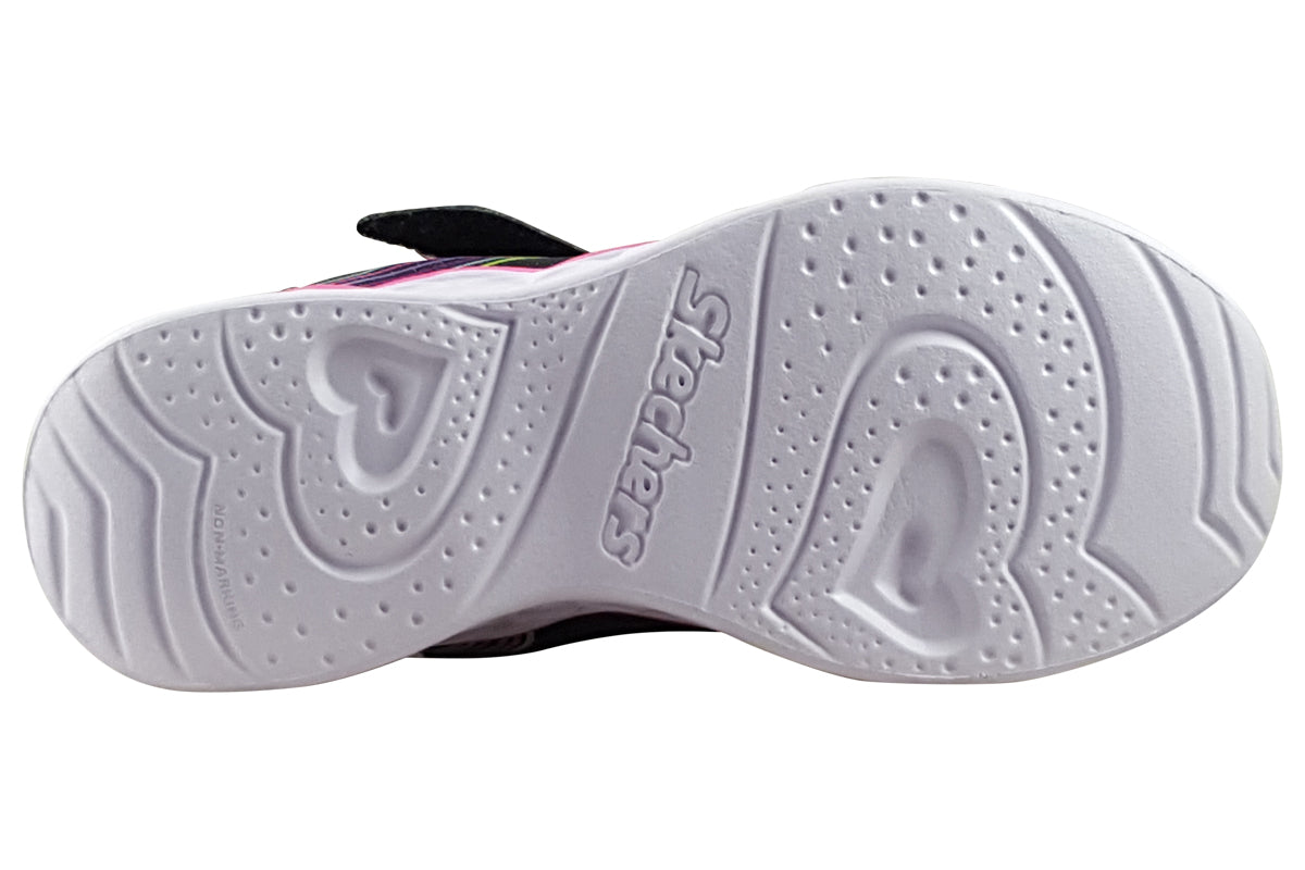 skechers retro hearts black multi sandals sole