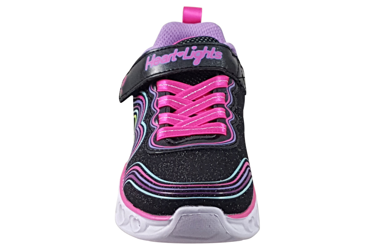 skechers retro hearts black multi sandals top
