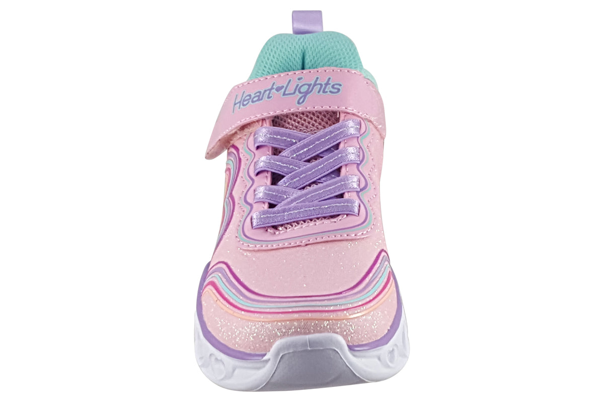 skechers retro hearts light pink multi sandals top