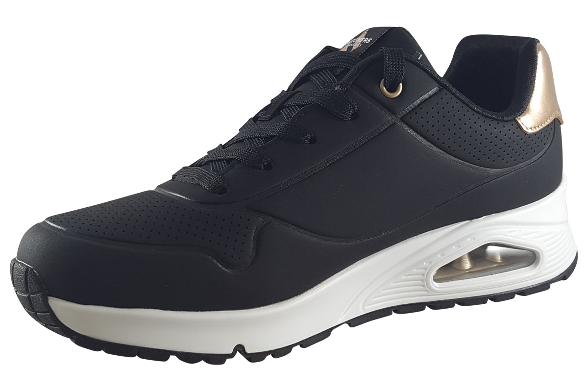 skechers shimmer away uno g 310545l black trainers left