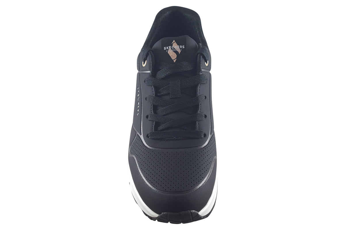 skechers shimmer away uno g 310545l black trainers top