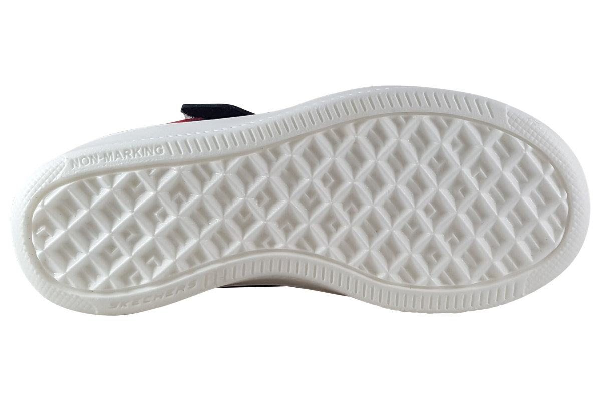 skechers show maddox red black shoes sole