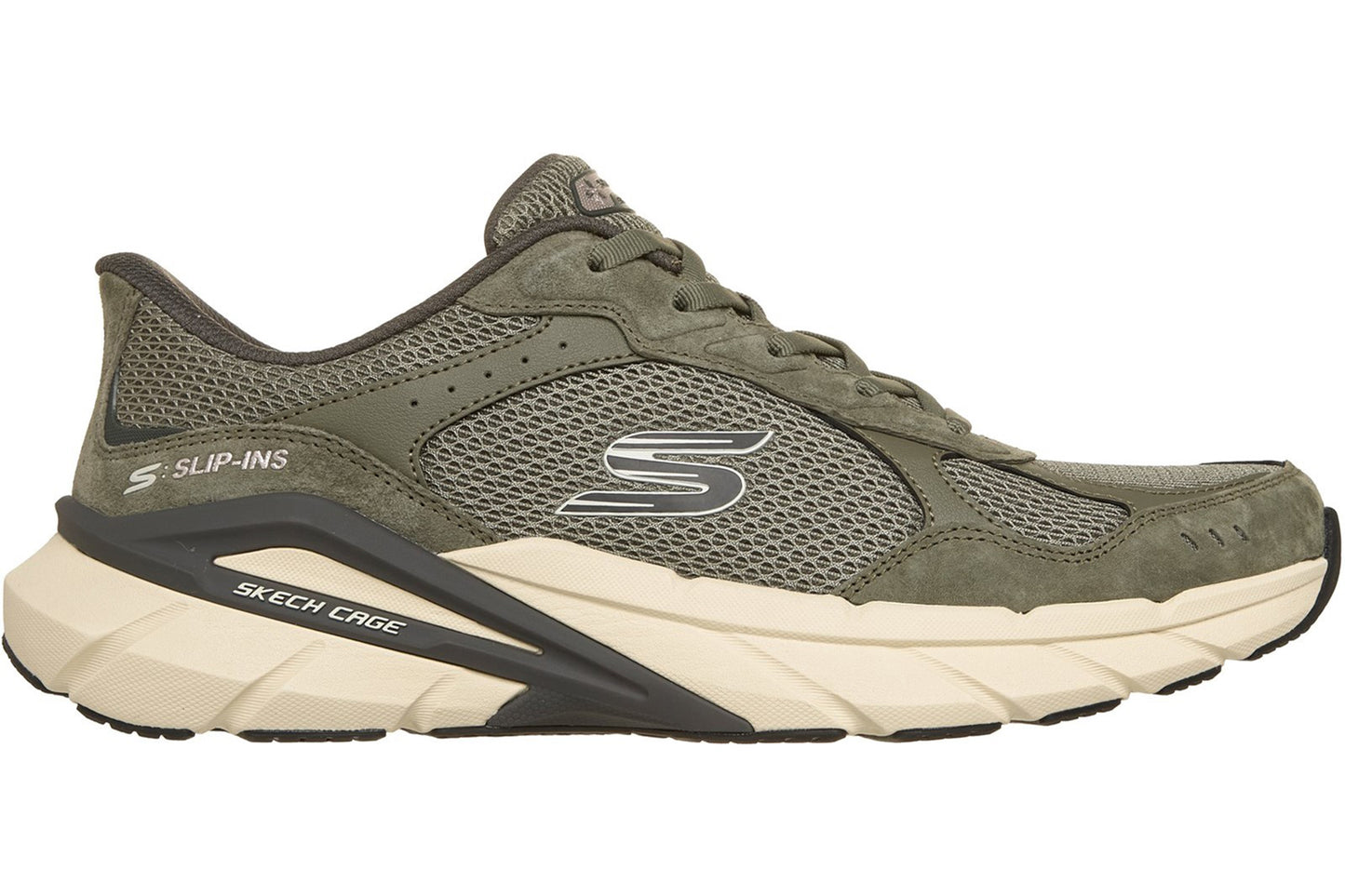 Skechers Slip-Ins Cage Lexon Olive Mens Trainers