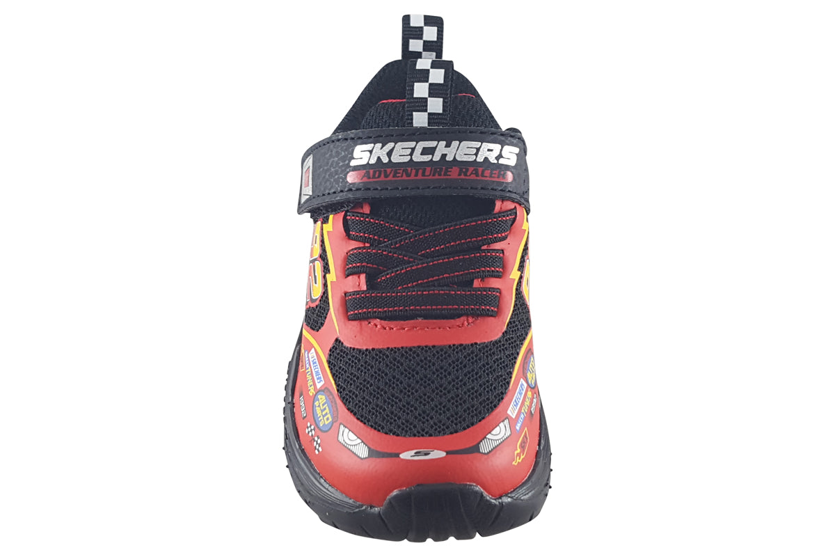 skechers skech tracks infant 402303n black red trainers top