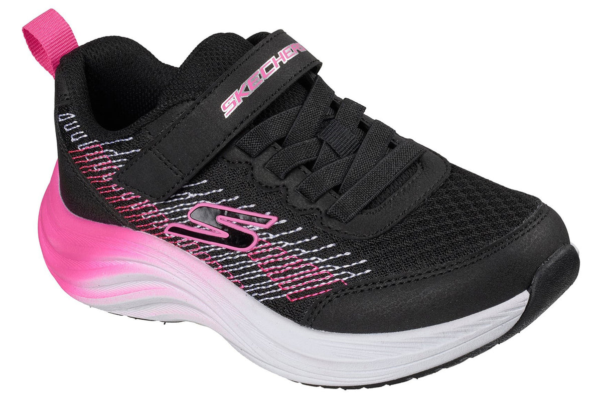 Skechers Elite Sport Pulse Black Synthetic/Hot Pink Trim Girls Sports