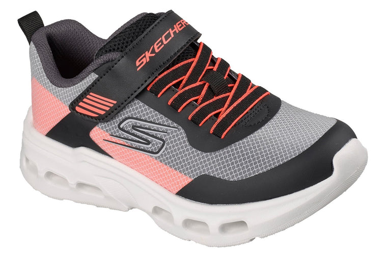 Skechers Glide Step Drift Zorzox Black & White/Orange Trim Boys Sports