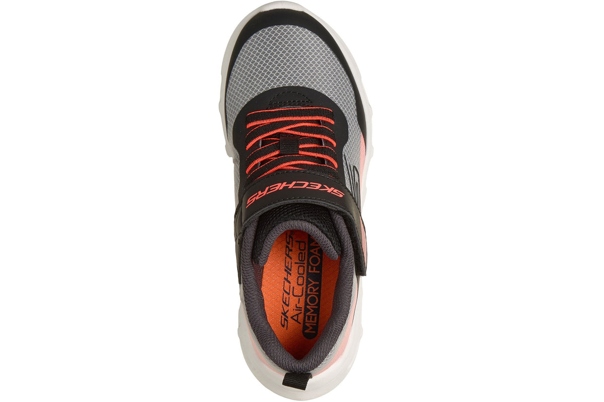 Skechers Glide Step Drift Zorzox Black & White/Orange Trim Boys Sports