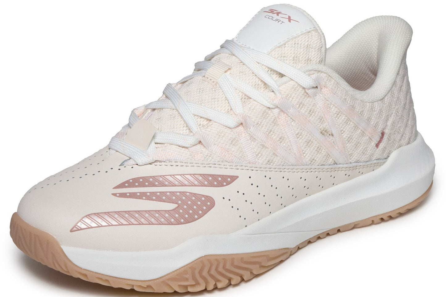 Skechers Viper Court Rally Light Pink Leather Womens Fashion Trainers