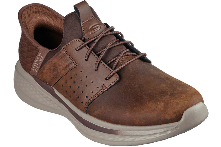 Skechers Slip-Ins Slade Zachary Dark Brown Mens Shoes