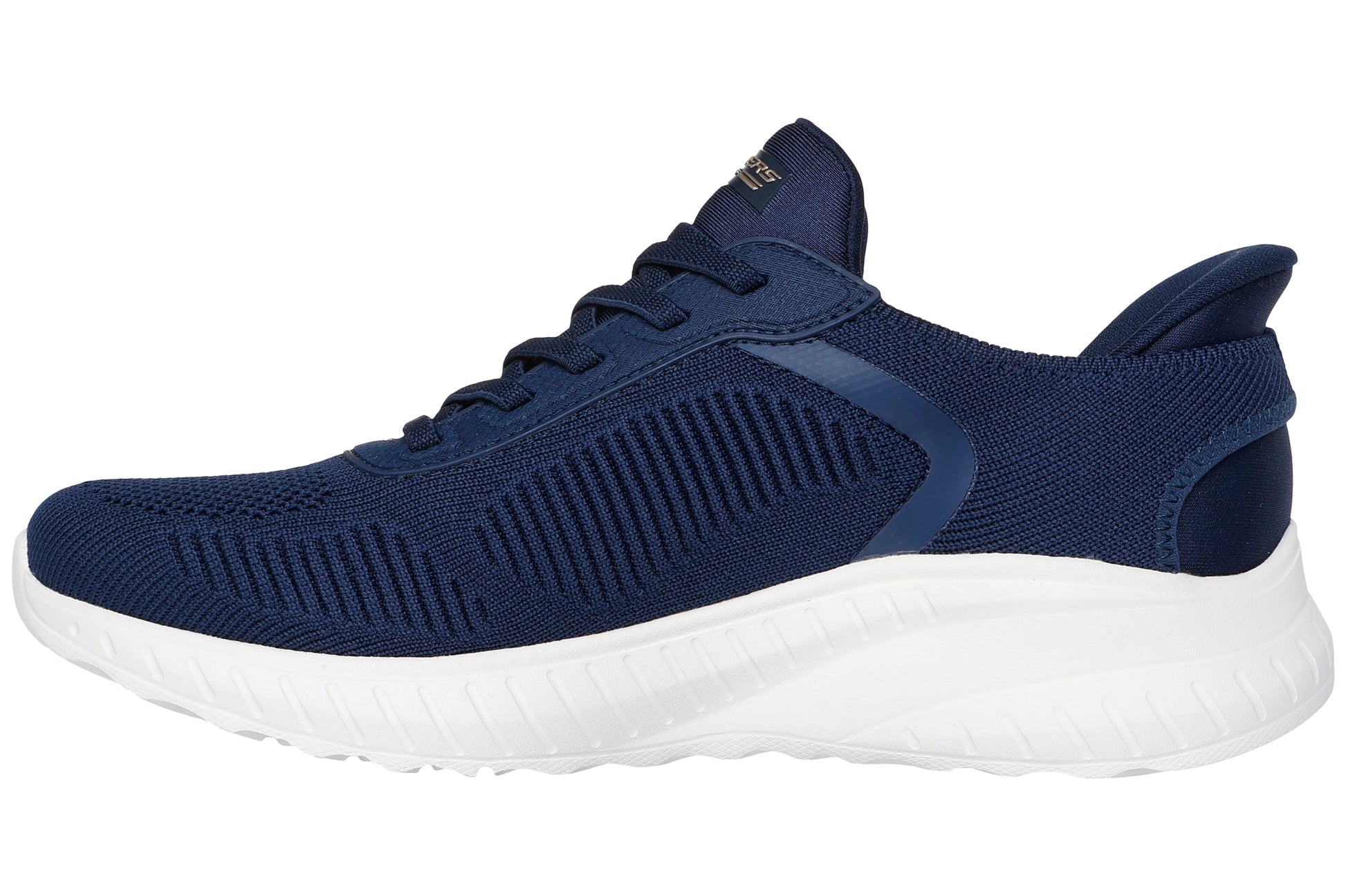 skechers-slip-in-bobs-sport-17497-womens-trainers-navy-left-flat