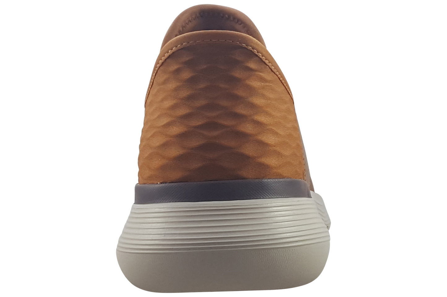 skechers slip ins garza light tan shoes back