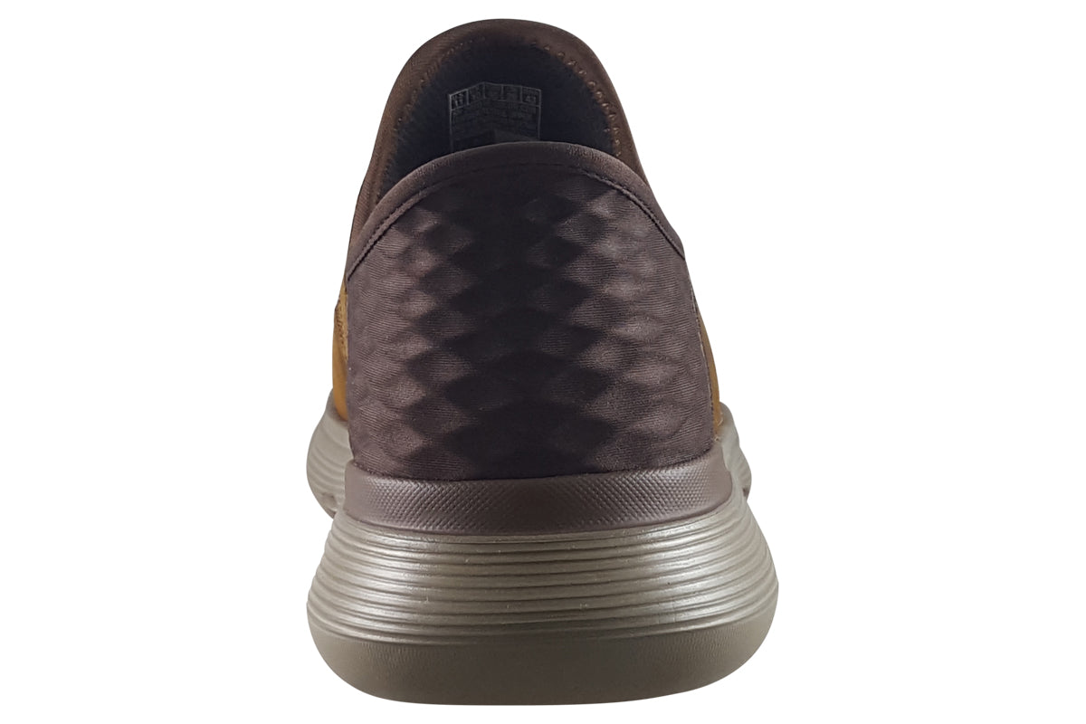 skechers slip ins garza tan shoes back