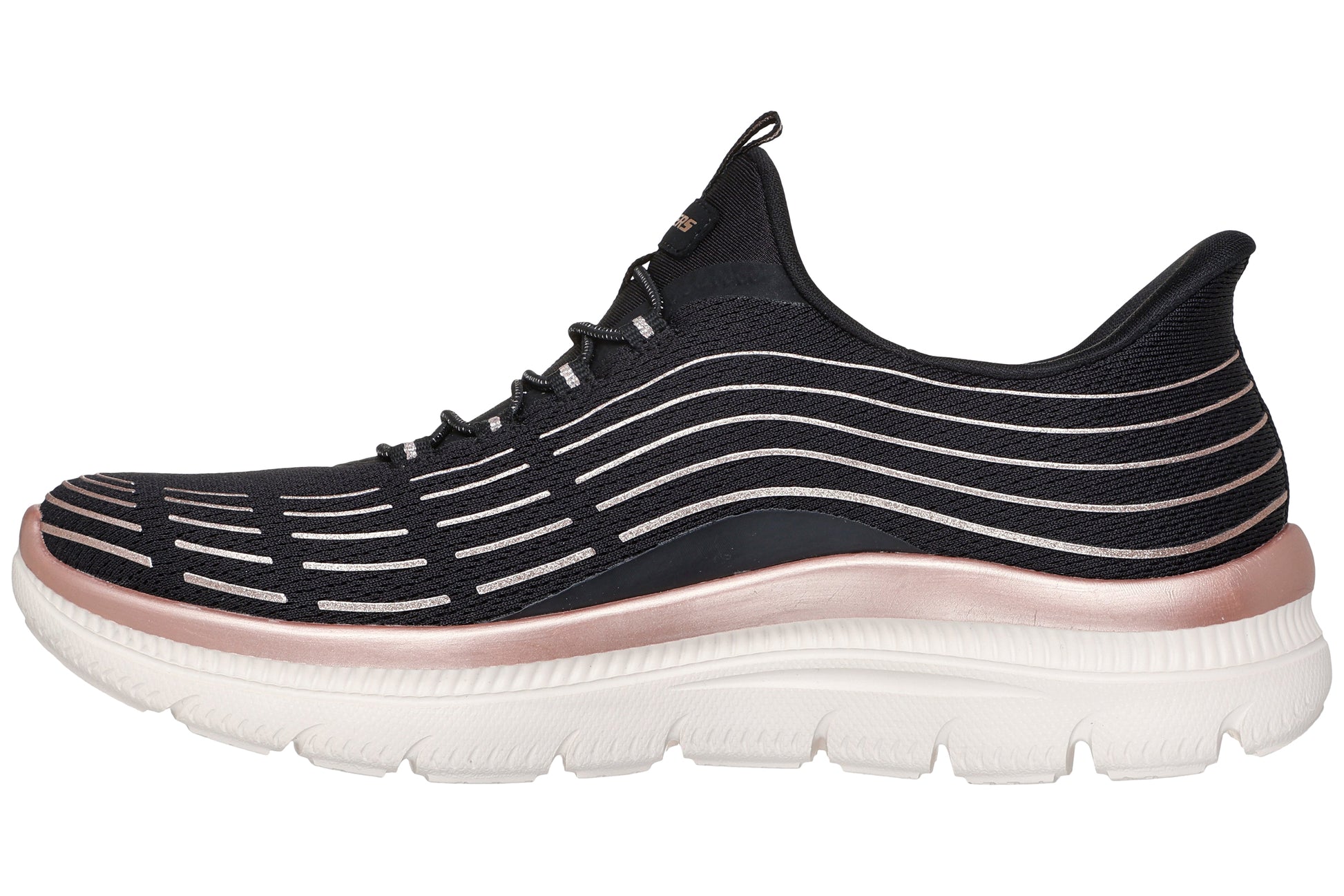 skechers-slip-ins-summits-pl-150611-womens-trainers-black-rose-gold-left