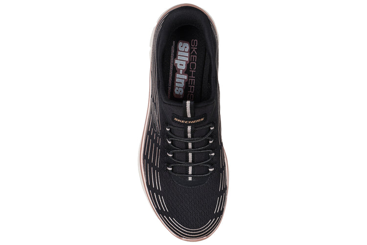 Skechers Slip-Ins Summits Pl 150611 Womens Sports Black/Rose Gold
