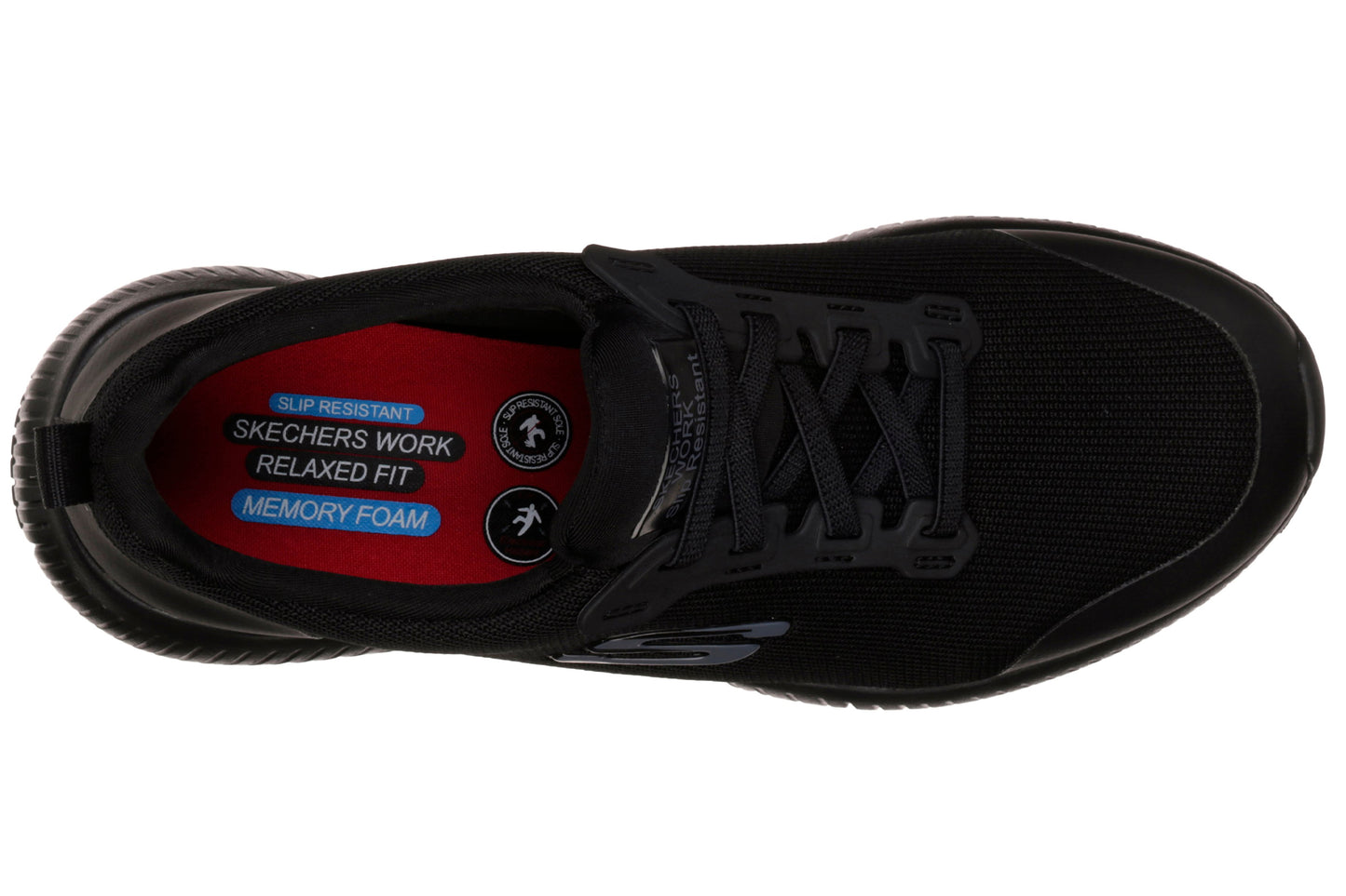 skechers squad 77222EC womens trainers black top